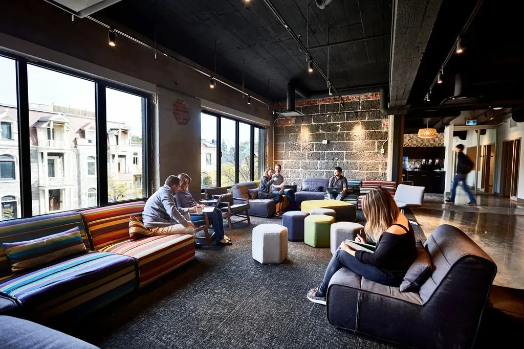Lounge and breakout area in the Webtec workspace
